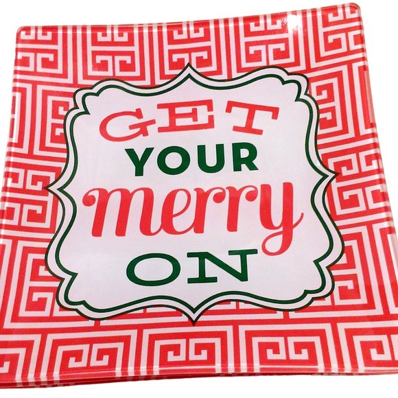 Christmas Dessert Plates,  Glass Plates,  Snack Plates,  Country Cottage Plates - Picture 6 of 10